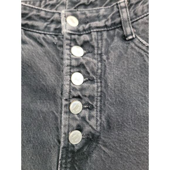 Vintage Bongo Jeans Womens 5 Gray Denim Tapered Mom High Rise Button Fly Y2K 90s - Picture 8 of 13